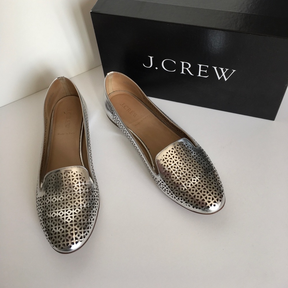 J. Crew perforated leather loafers
